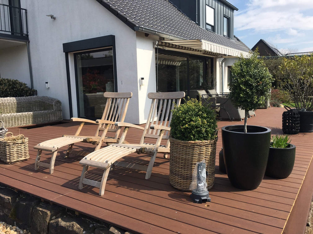 Die Terrassendiele "Vista" im Rundum Sorglospaket mit einer Aluminium Unterkonstruktion.