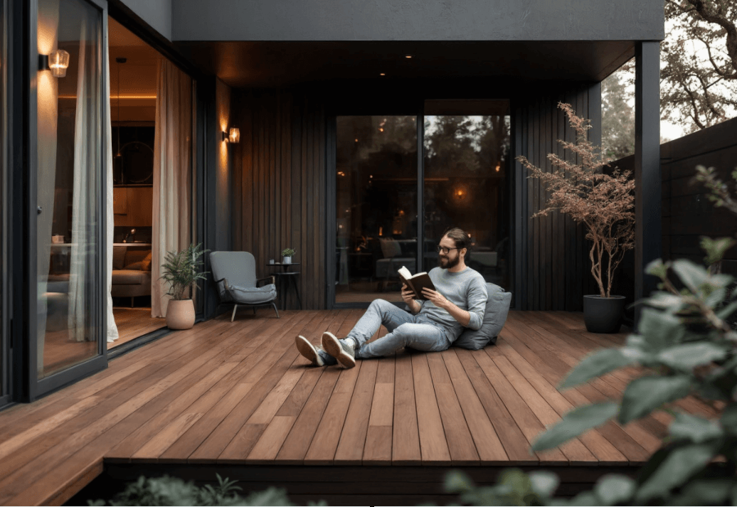 Terrassendiele Holguin fertig installiert.