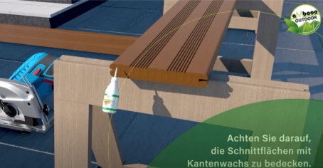 DAs aMbooo Stirnkantenwachs in der Anwendung