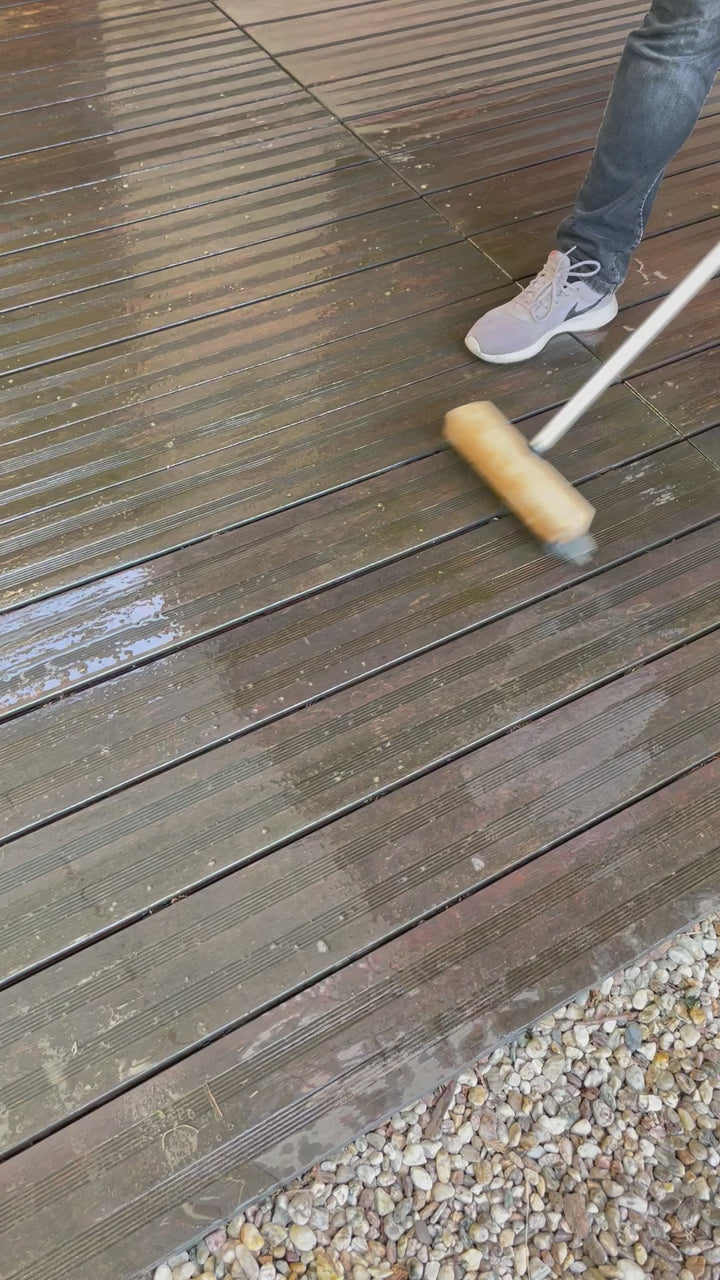 Die Verwendung des Carbid-Silizium-Besenkopf. Terrassen Reinigungsbürste.