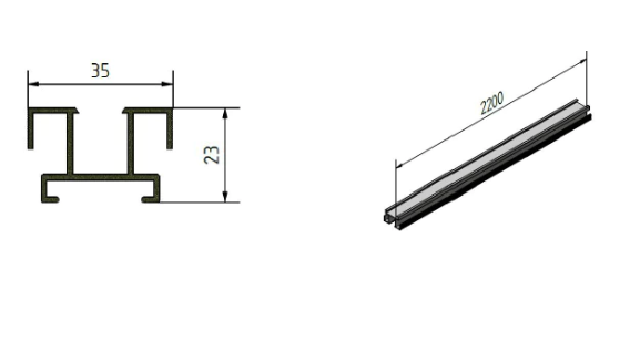 Terrassendielen Unterkonstruktion aus Aluminium.