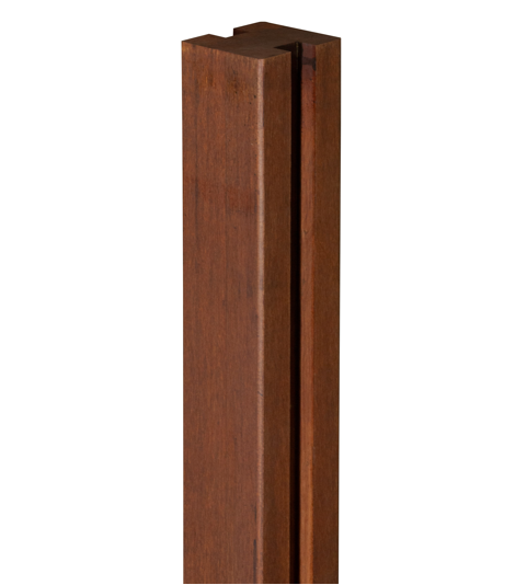 Bambus Zaunpfosten mit 2 Nuten, 7x7x250 cm.