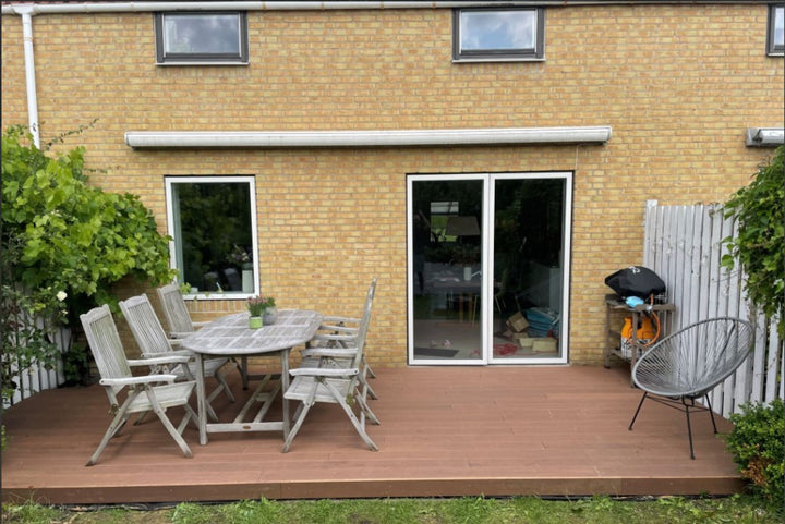 Terrasse mit Sitzgarnitur Typ Primaverde Holguin.