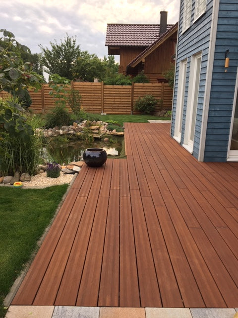 Bambus Terrassendielen Varadero/ Select Farbgebung nach der 1.Pflege.