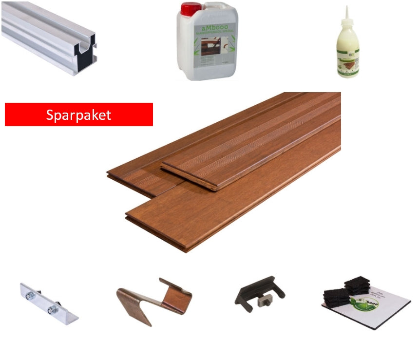 Terrassendielen Komplettpaket Vinales mit einer Aluminium UK.