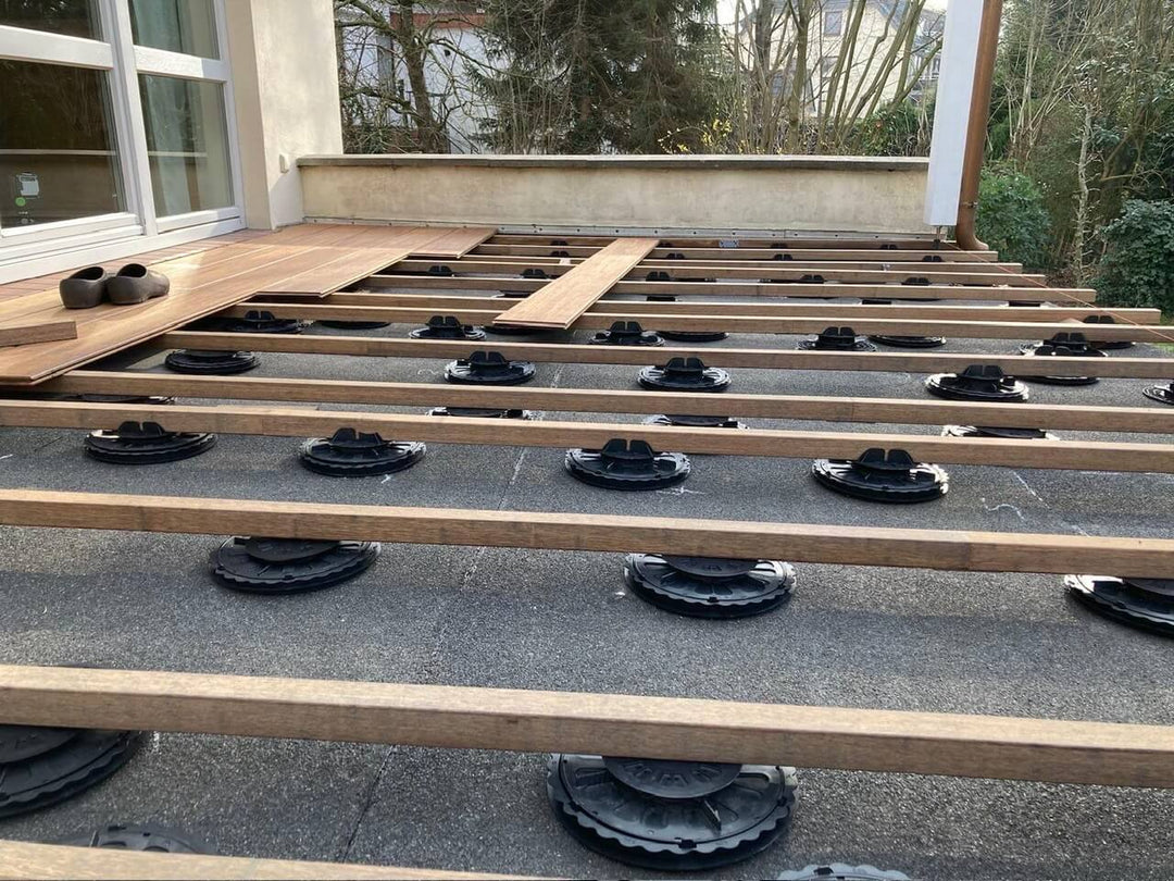 Ein Anwendungsbeispiel für die Montage von Terrassenlager.