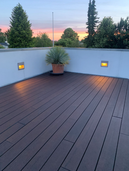 Bambusdielen in der Farbe espresso, Dauerhaftes Terrassenholz