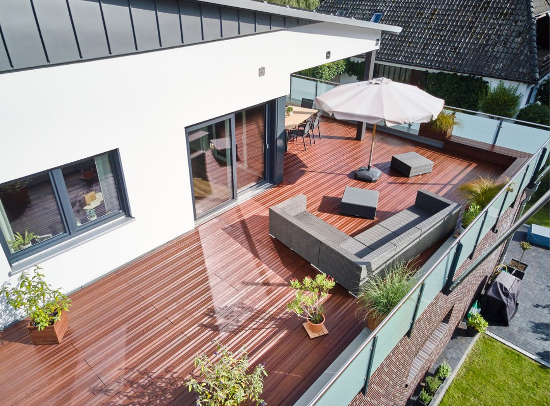 Bambus Terrassendielen von Bambuskontor als Dachterrasse