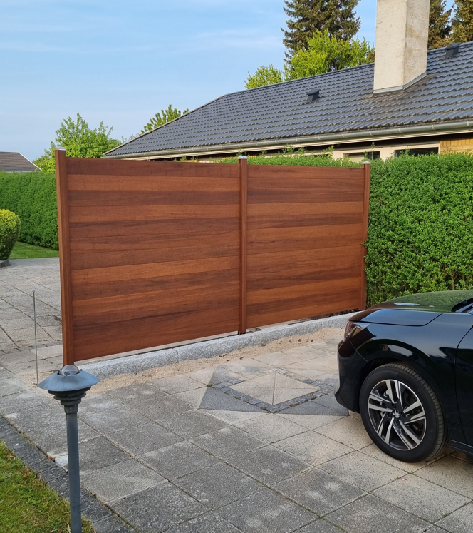 Montagebeispiel Bambuszaun MOA.